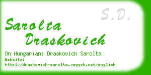 sarolta draskovich business card